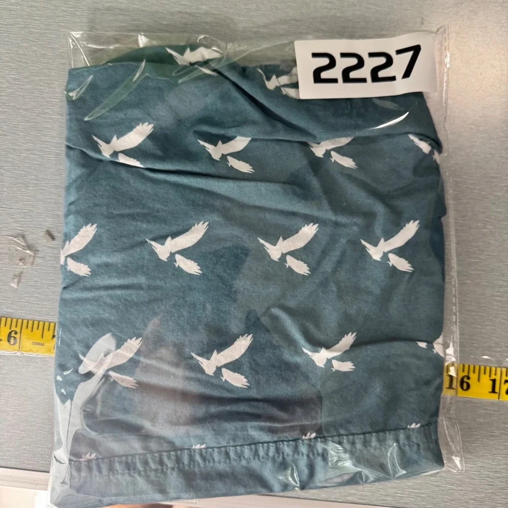 American Eagle Men Teal Bird Print Boxer‎ Shorts Lounge Sleepwear Size S P